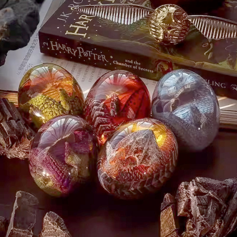 Handmade Crystal Resin Lava Dragon Egg with Base – Perfect Gift for Kids, Christmas, and Back to School