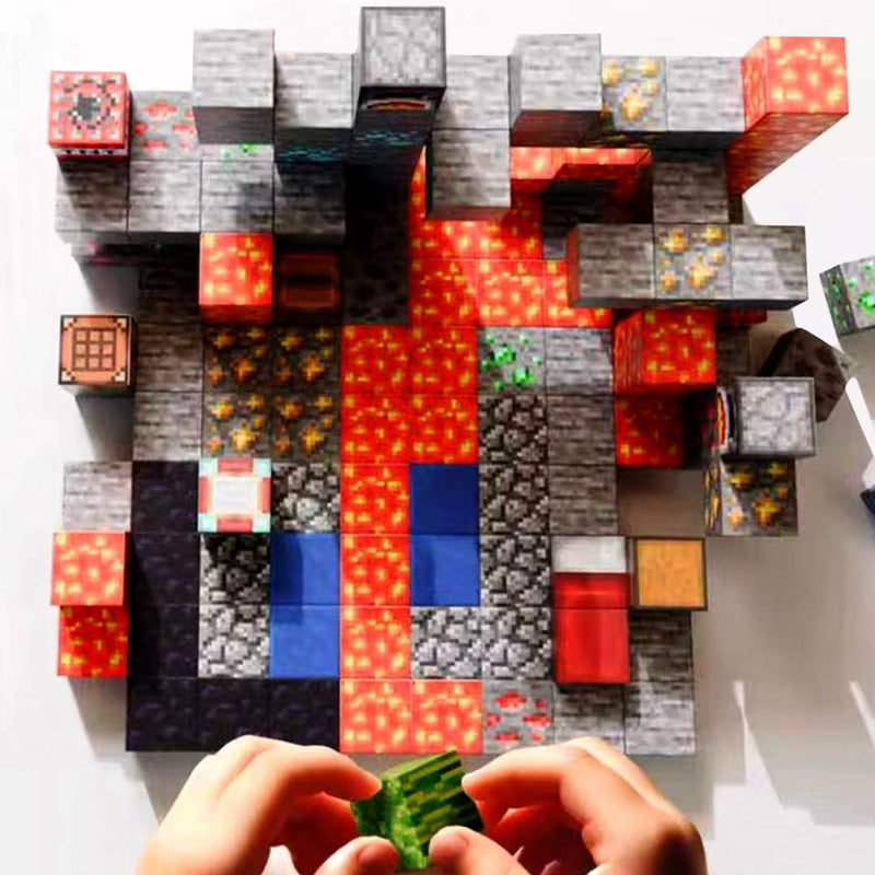 "Colorful Pixel Magnetic Cube Bricks - Unleash your creativity with customizable magnetic building blocks, perfect for gamers and creative builders. Ideal for all ages, these vibrant cubes enhance imaginative play and design."