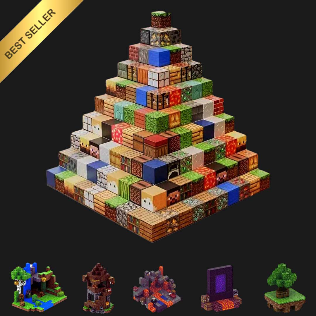 "Colorful Pixel Magnetic Cube Bricks - Unleash your creativity with customizable magnetic building blocks, perfect for gamers and creative builders. Ideal for all ages, these vibrant cubes enhance imaginative play and design."