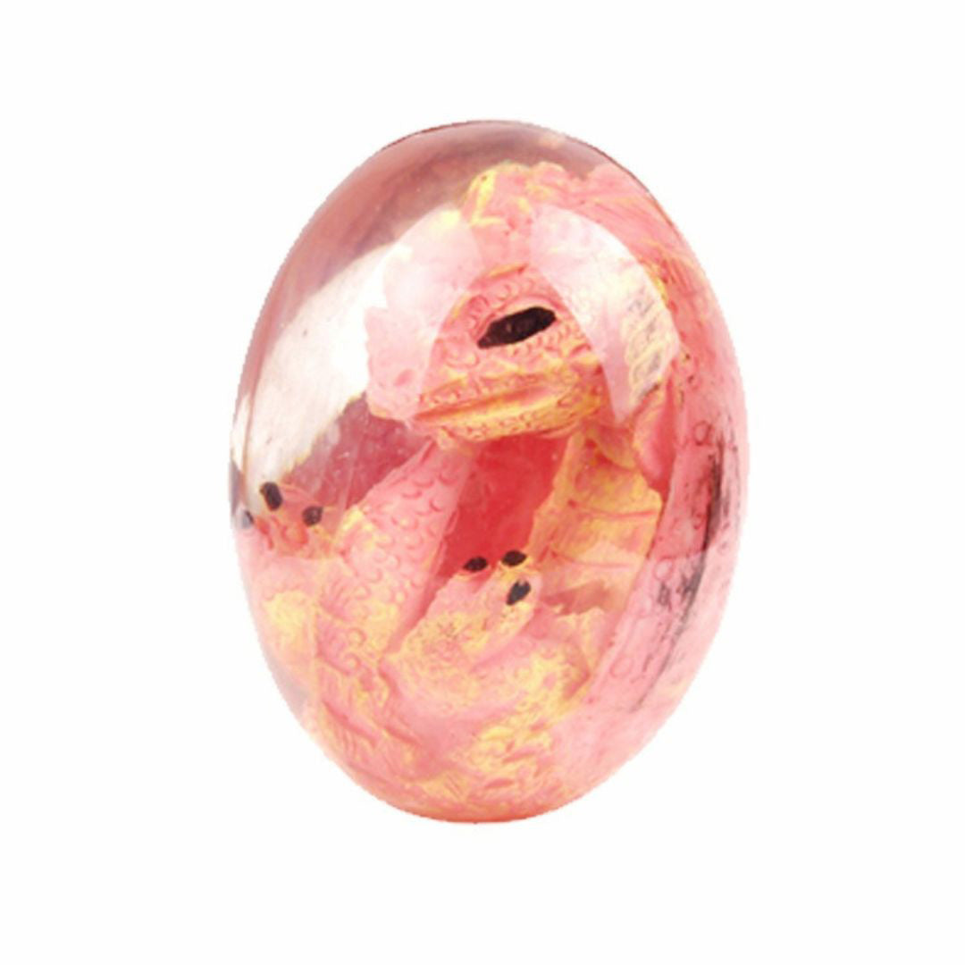 Handmade Crystal Resin Lava Dragon Egg with Base – Perfect Gift for Kids, Christmas, and Back to School