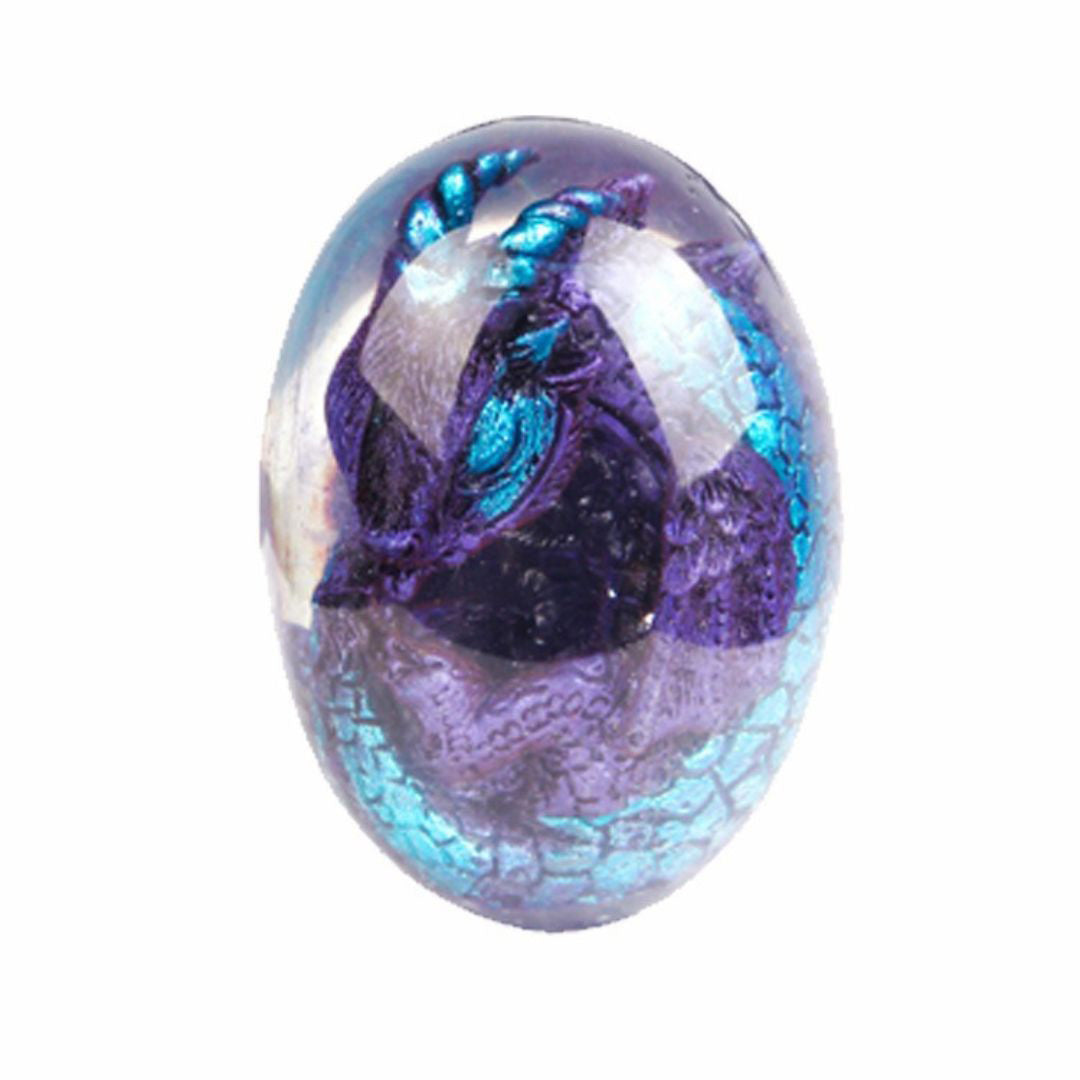 Handmade Crystal Resin Lava Dragon Egg with Base – Perfect Gift for Kids, Christmas, and Back to School